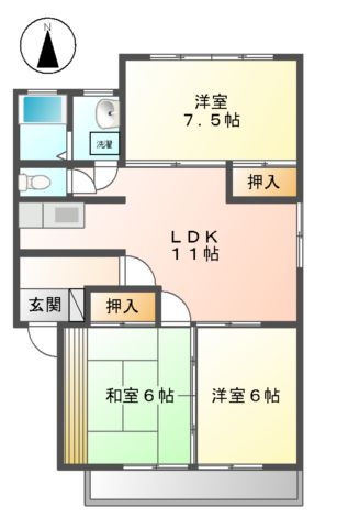 シルクニシカワの間取り