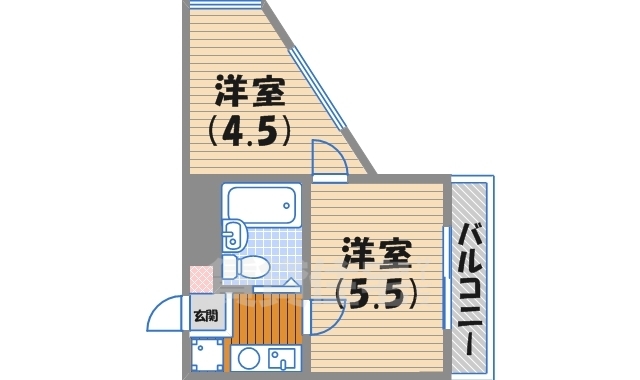 ベルラヴィ－ネの間取り