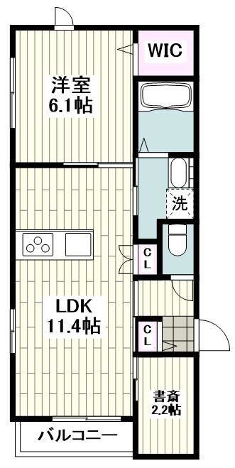 【藤沢市鵠沼松が岡のマンションの間取り】