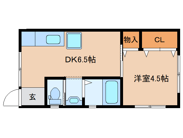 大和高田市礒野南町のアパートの間取り