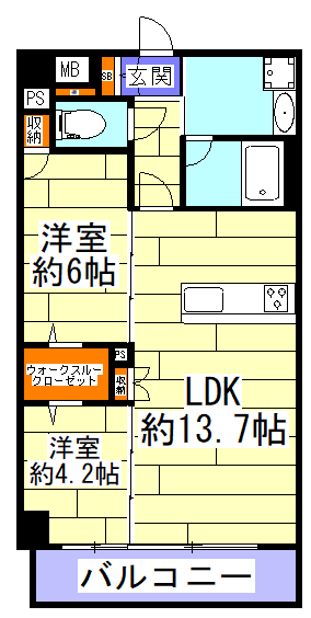 トリニティ豊中本町の間取り