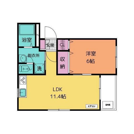 郡山市富田町のマンションの間取り