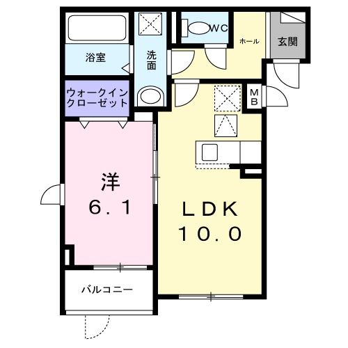 寝屋川市池田北町のアパートの間取り