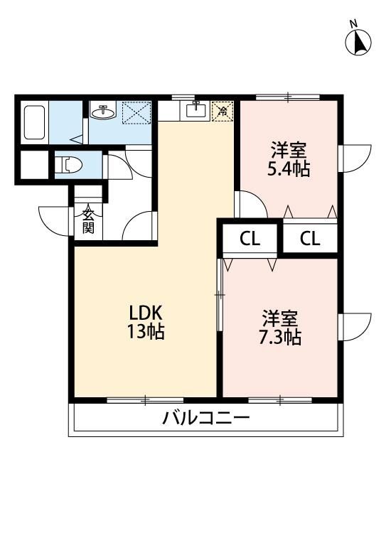 松戸市串崎新田のマンションの間取り