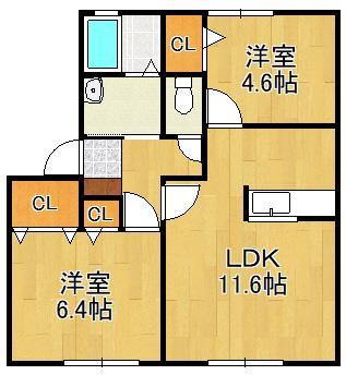 シャーメゾンＨＡＴＡ　Ｂ棟の間取り