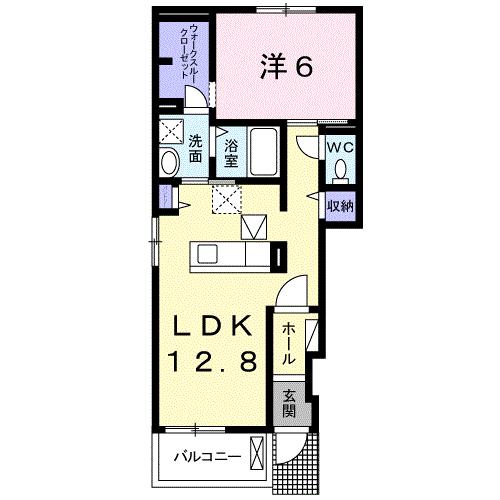 新居浜市沢津町のアパートの間取り