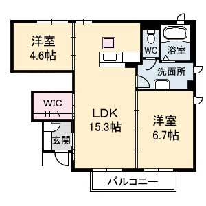 岡山市東区瀬戸町瀬戸のアパートの間取り