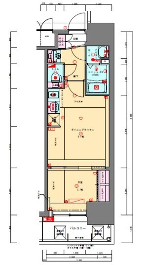 プレサンスKOBE須佐野ハーバルの間取り