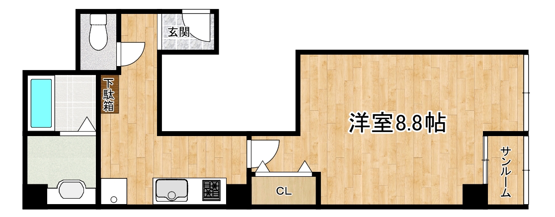 【神戸市東灘区甲南町のマンションの間取り】