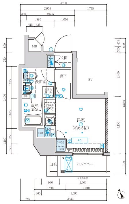 ベルシード千住パークサイドの間取り