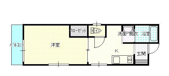 松江市殿町のアパートの間取り