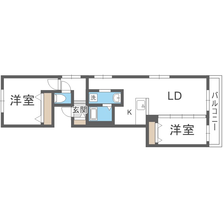 アルファスクエア宮の森２条の間取り