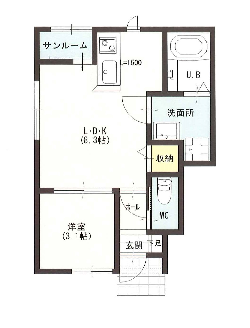 フルールハウスIIの間取り