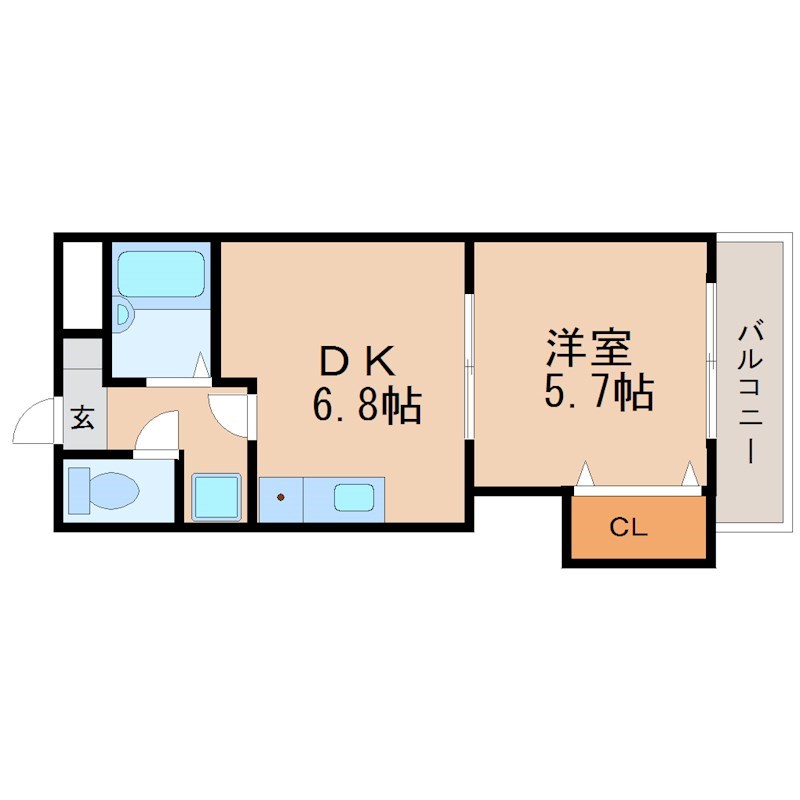 太陽ハイツ冨波の間取り