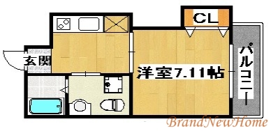 堺市堺区甲斐町西のマンションの間取り