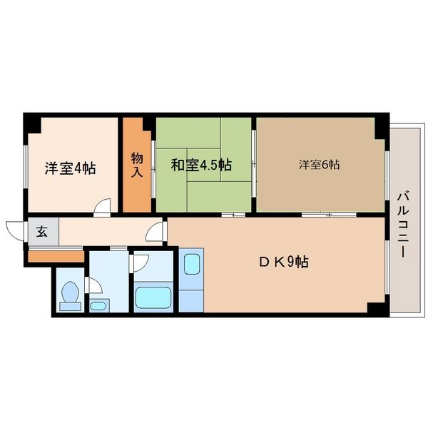 札幌市東区北二十五条東のマンションの間取り