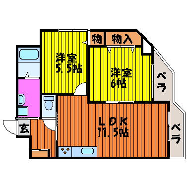 セントエルモ門田文化町の間取り