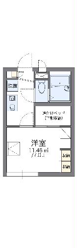 レオパレスクレインコート折原の間取り