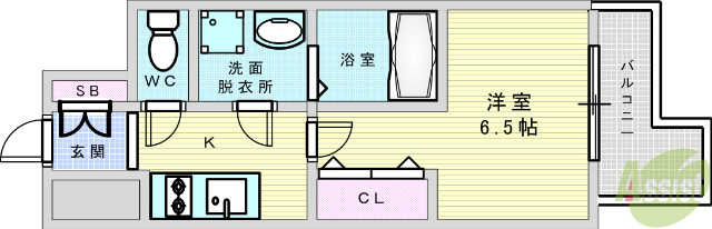 吹田市岸部南のマンションの間取り