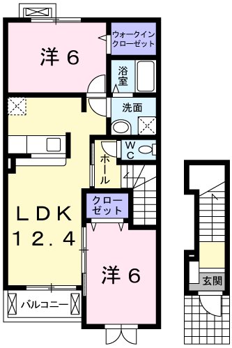 フェリア香呂Bの間取り