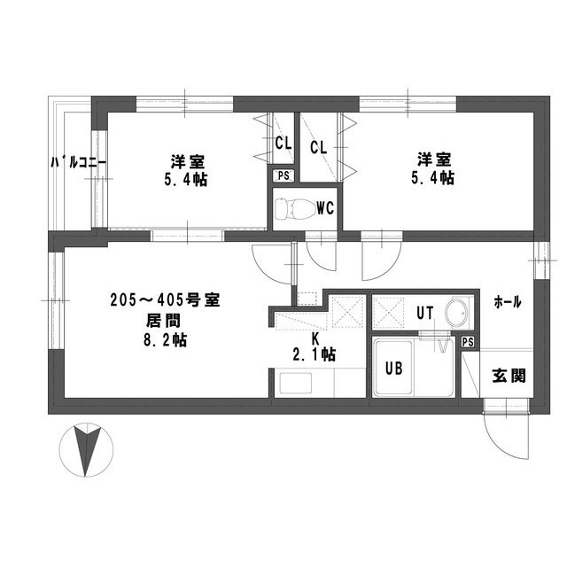 グランメール南８条の間取り