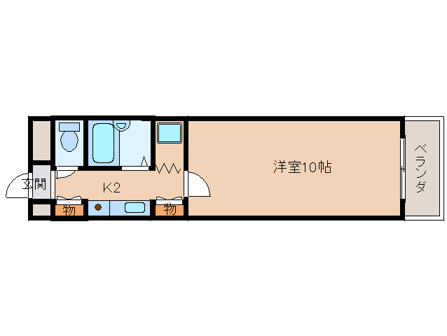 生駒市山崎新町のマンションの間取り