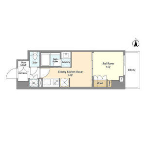 新宿区愛住町のマンションの間取り