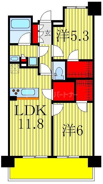 【ベルヴュコート柏の間取り】