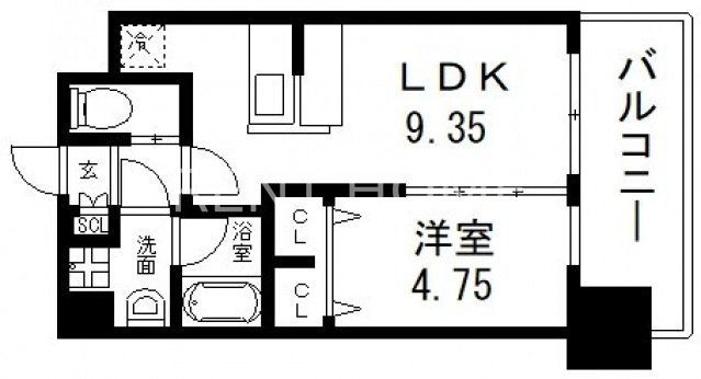 東大阪市足代北のマンションの間取り