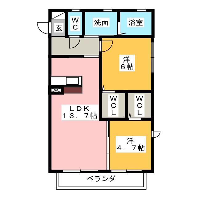 フローレス桃山の間取り