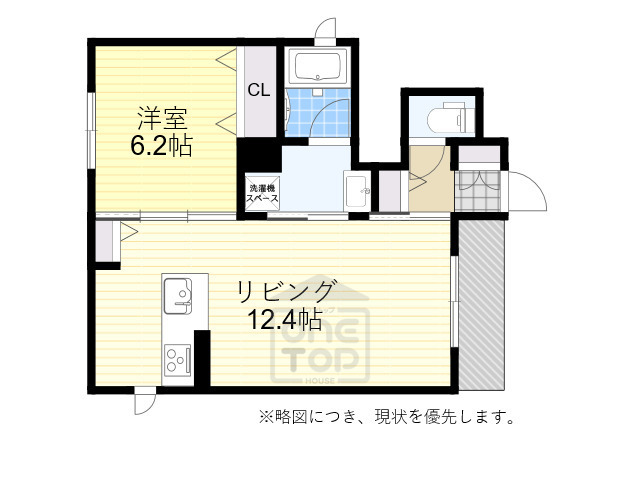 茨木シャーメゾンKNαの間取り