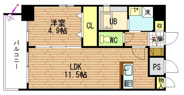 グラビスコート広島駅前通りの間取り