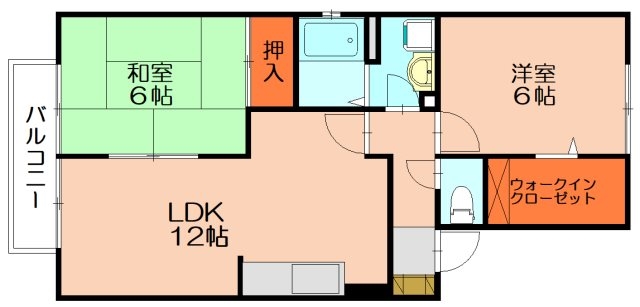 ラグラシューズ田代Aの間取り