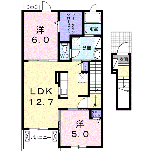 三佐横丁IIの間取り