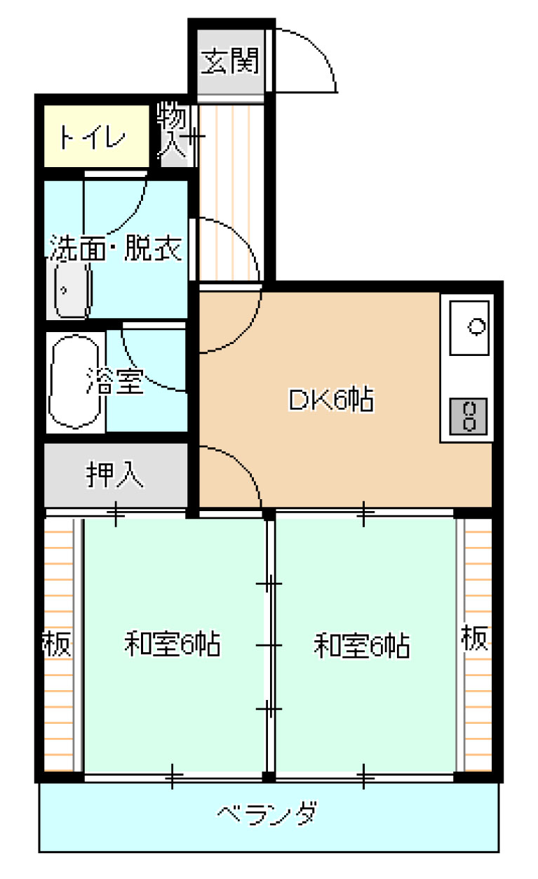 白菊ハイツの間取り