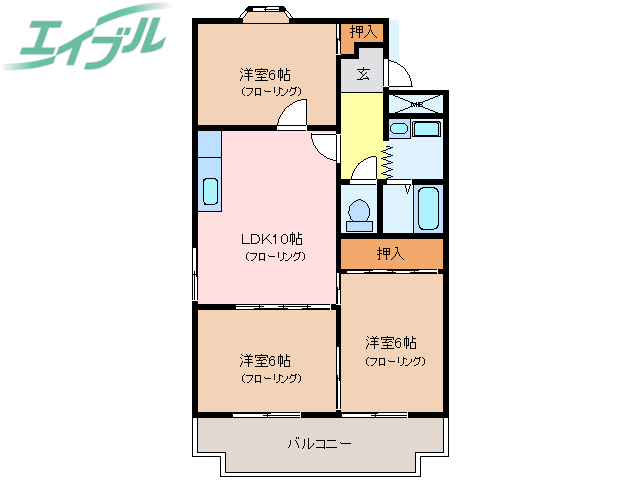 松月マンションの間取り