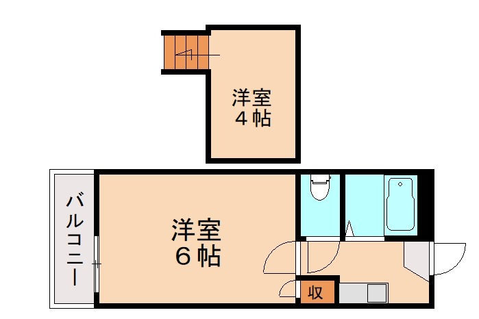 北九州市八幡西区引野のアパートの間取り