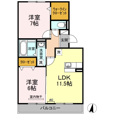 ジュネス セキシンの間取り