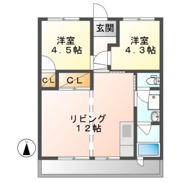 鳴子コーポ オリエンタルの間取り写真
