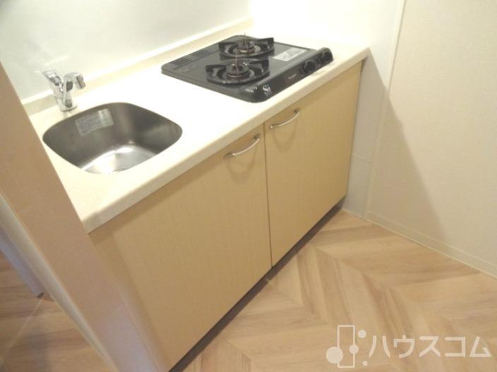 キッチン　シンクは小さめですが２口コンロです！