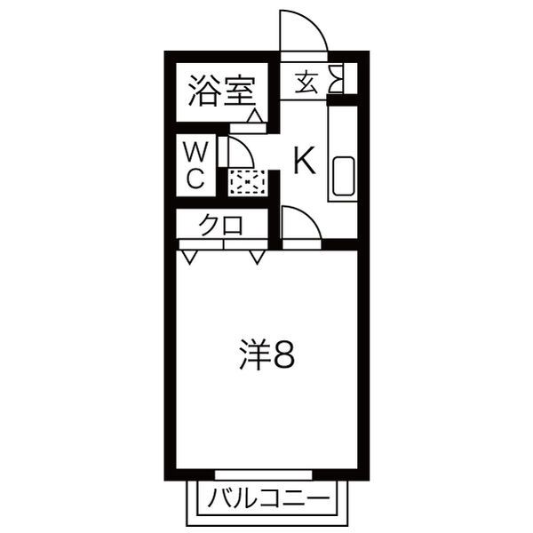 KEコーポ古雅の間取り写真