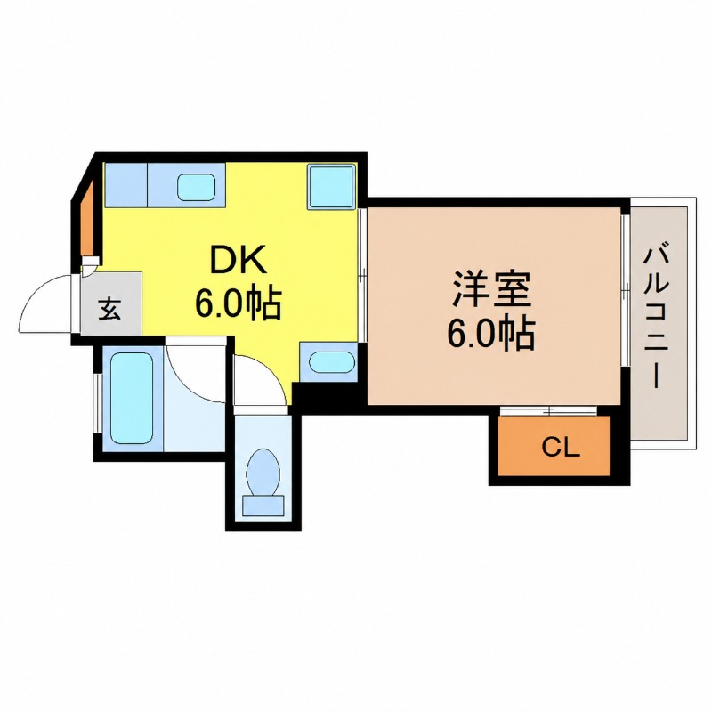 地下鉄名城線 矢場町駅 徒歩7分 5階建 築49年の間取り写真