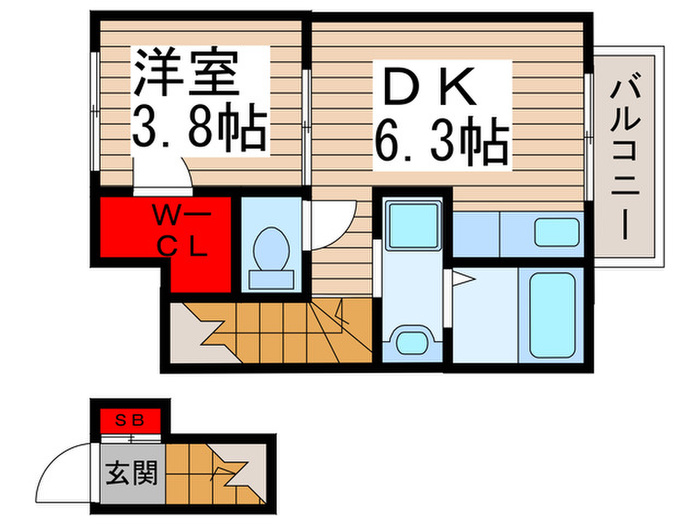 グリ-ンソレア-ドの間取り写真