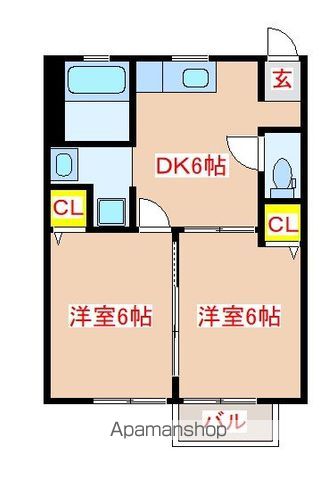 ＪＲ日豊本線 国分駅 徒歩44分 2階建 築23年の間取り写真