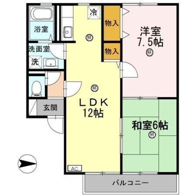 能勢電鉄妙見線 畦野駅 徒歩4分 2階建 築33年の間取り写真