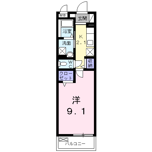 ＪＲ山陽本線 福山駅 徒歩14分 4階建 築10年の間取り写真