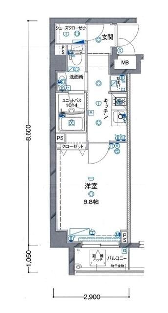 シンシティー町屋の間取り写真