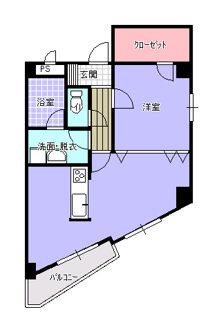 パレスこずかた橋の間取り