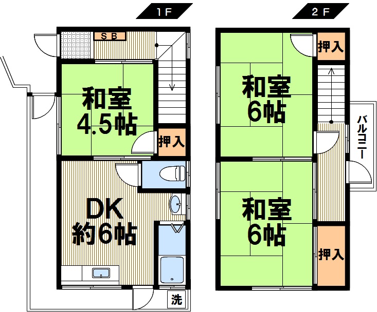 長尾町貸家の間取り