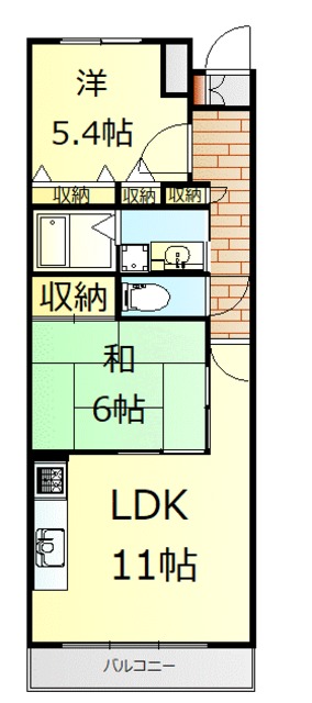 御殿場市新橋のマンションの間取り